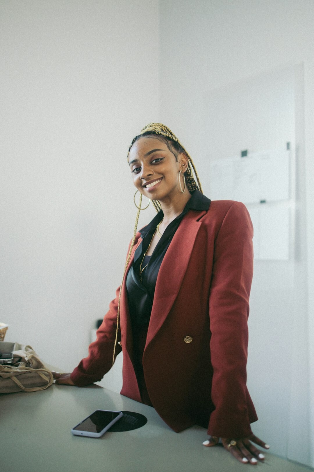 Professional Dutch woman financial valuation advisor smiling in office