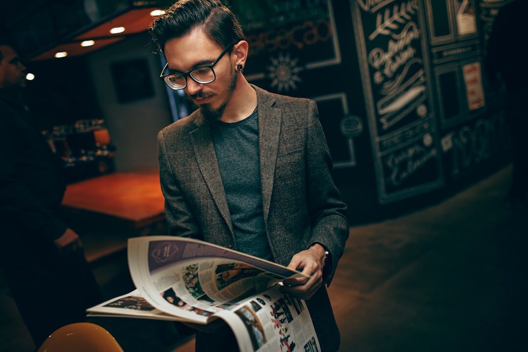 businessman reviewing documents